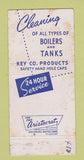 Matchbook Cover - Boiler Service Company Milwaukee WI 30 Strike