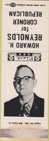 Matchbook Cover - Howard Reynolds Coroner Republican WEAR