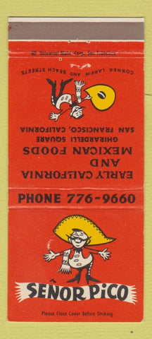 Matchbook Cover - Senor Pico Mexican Food San Francisco CA 30 Strike