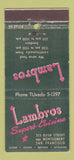 Matchbook Cover - Lambros Restaurant San Francisco CA 30 Stick