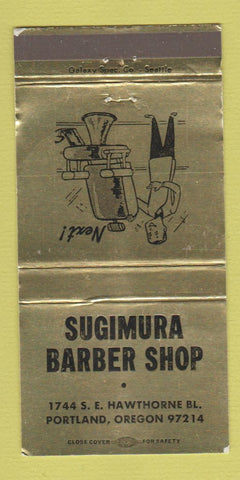 Matchbook Cover - Sugimura Barber Shop Portland OR 30 Strike