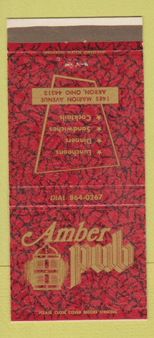 Matchbook Cover - Amber Pub Akron OH restaurant 30 Strike