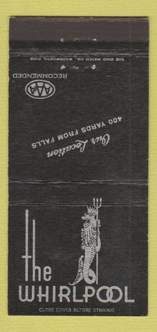 Matchbook Cover - The Whirlpool Niagara Falls NY 30 Strike