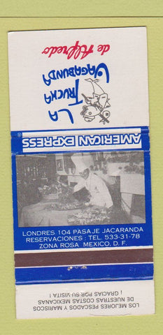 Matchbook Cover - La Tricla Vagabunda de Alfredo Zona Rosa Mexico 30 Strike