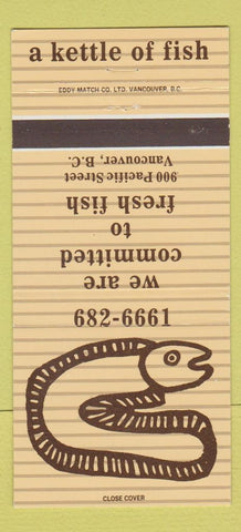 Matchbook Cover - A Kettle of Fish Restaurant Vancouver BC 30 Strike