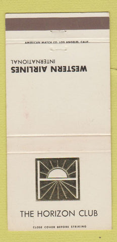 Matchbook Cover - Horizon Club Western Airlines 30 Strike