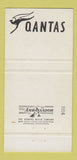 Matchbook Cover - Fly Super Constellation Airline Qantas 30 Strike