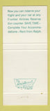 Matchbook Cover - Frontier Airlines 30 Strike