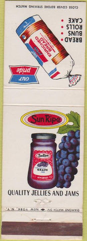 Matchbook Cover - Our Pride Bread Sun Ripe Jelly