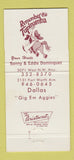 Matchbook Cover - Tupinamba Mexican Restaurant Dallas TX 30 Strike