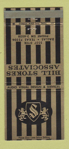Matchbook Cover - Bill Stokes Associates Audio Visual Design Dallas TX 30 Strike