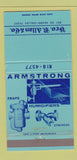 Matchbook Cover - Geo Allan Armstrong Humidifiers Dallas TX WEAR 30 Strike