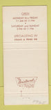 Matchbook Cover - Vincent's Steak House Dallas TX 30 Strike