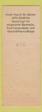 Matchbook Cover - Hotel Hecht St Gallen Switzerland WORN