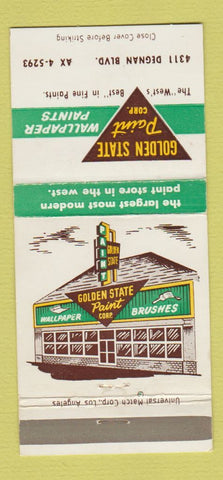 Matchbook Cover - Golden State Paint Wallpaper Los Angeles CA 30 Strike