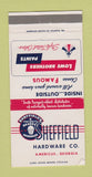 Matchbook Cover - Sheffield Hardware Americus GA WEAR 30 Strike