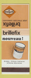 Matchbook Cover - Brillefix Finishes Paris France Paint SAMPLE