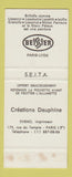 Matchbook Cover - Brillefix Finishes Paris France Paint SAMPLE