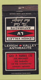 Matchbook Cover - Lehigh Valley Coal Geo Harris Ottawa ON WEAR 30 Strike