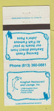 Matchbook Cover - Kingfish Restaurant Lounge Treasure Island FL 30 Strike