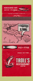 Matchbook Cover - Troll's Restaurant Fish Horseshoe Bay BC WEAR 30 Strike