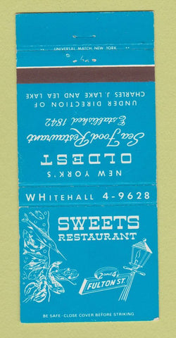 Matchbook Cover - Sweets Restaurant New York City 30 Strike