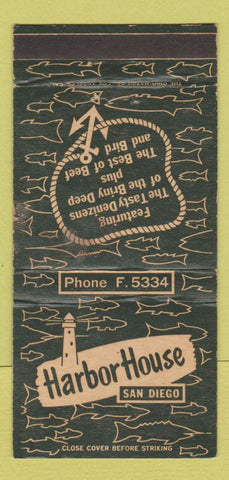 Matchbook Cover - Harbor House San Diego CA WEAR 30 Strike