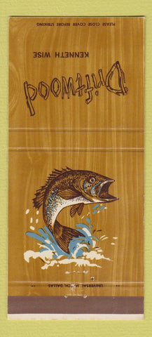 Matchbook Cover - Driftwood Kenneth Wise Restaurant Coleman TX 30 Strike