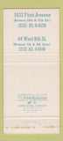 Matchbook Cover - Double Dolphin Fish House New York City 30 Strike