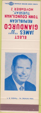 Matchbook Cover - James Giandurco Town Coucil