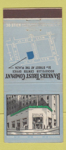 Matchbook Cover - Bankers Trust Company New York City 30 Stick