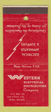 Matchbook Cover - Western Electrical Distributors Reno NV 30 Stick