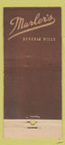 Matchbook Cover - Marler's Beverly Hills CA 30 Stick