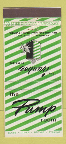 Matchbook Cover - Pump Room Ivanhoe Hotel Miami Beach FL 30 Stick