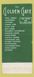 Matchbook Cover - Golden Gate Miami Beach FL 30 Stick