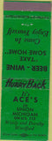 Matchbook Cover - Ace's Liquor Union MI