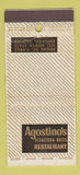 Matchbook Cover - Agostino's Sciacqua Bros Restaurant Chicago IL 30 Stick