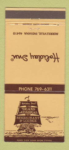 Matchbook Cover - Holiday Inn Deans Admiral Restaurant Merrillville IN 30 Strike