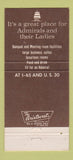 Matchbook Cover - Holiday Inn Deans Admiral Restaurant Merrillville IN 30 Strike