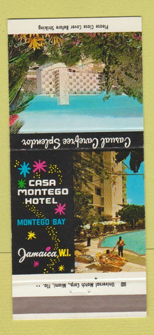 Matchbook Cover - Casa Montego Hotel Montego Bay Jamaica 30 Strike