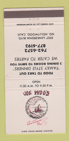 Matchbook Cover - Joe Woo's Chinese Restaurant North Hollywood CA 30 Strike