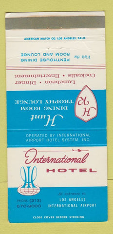 Matchbook Cover - International Hotel Los Angeles CA Airport 30 Strike