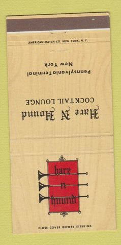 Matchbook Cover - Hare n Hound Cocktail Lounge New York City 30 Strike