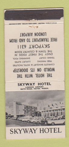 Matchbook Cover - Skyway Hotel London UK Airport WEAR 30 Strike