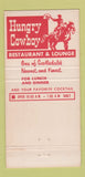 Matchbook Cover - Hungry Cowboy Restaurant Scottsdale AZ 30 Strike