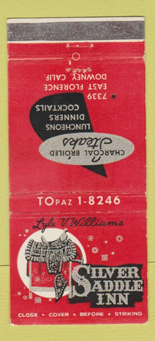 Matchbook Cover - Silver Saddle Inn Downey CA 30 Strike