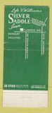 Matchbook Cover - Silver Saddle Inn Downey CA 30 Strike