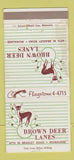 Matchbook Cover - Brown Deer Lanes Bowling Milwaukee WI STAINED POOR 30 Strike