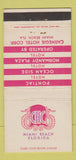 Matchbook Cover - Pontiac Hotel Miami Beach FL Normandy Ocean Side 30 Strike