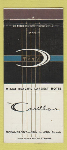 Matchbook Cover - Carillon Hotel Miami Beach FL 30 Stick